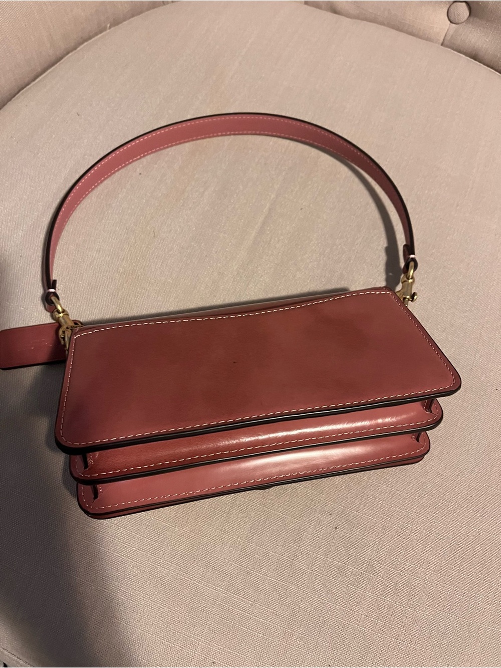 NWOT Coach, The Tabby bag 20, leather, in peony. - Picture 4 of 10